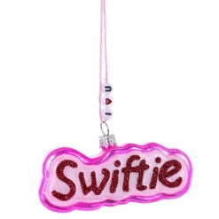 Swiftie Pink Glitter Ornament