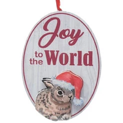 Kurt Adler Joy To The World Woodland Bunny Ornament