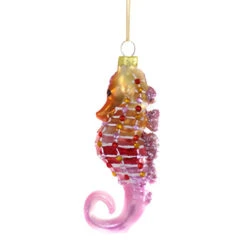 Orange/Pink Deep Sea Seahorse Ornament
