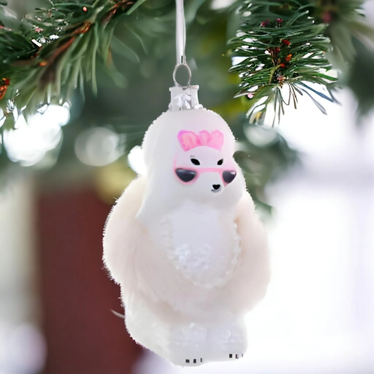 White Glam Poodle Christmas Ornament 2 White Glam Poodle Christmas Ornament - Image 2