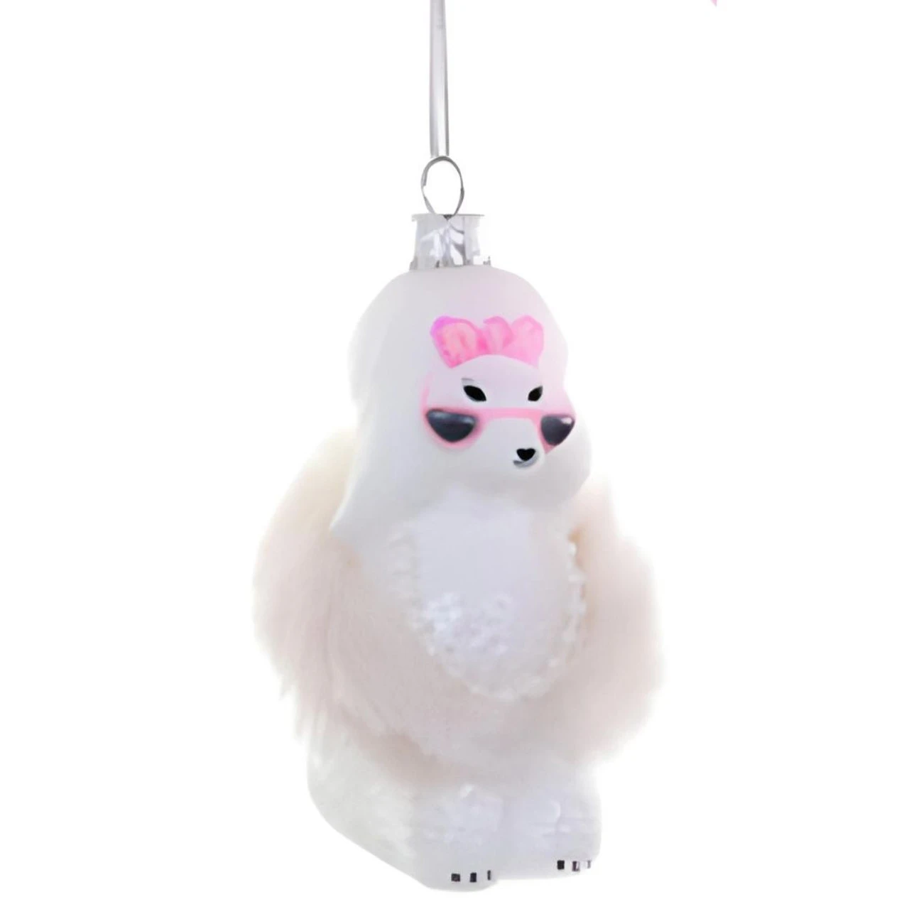 White Glam Poodle Christmas Ornament 1 White Glam Poodle Christmas Ornament