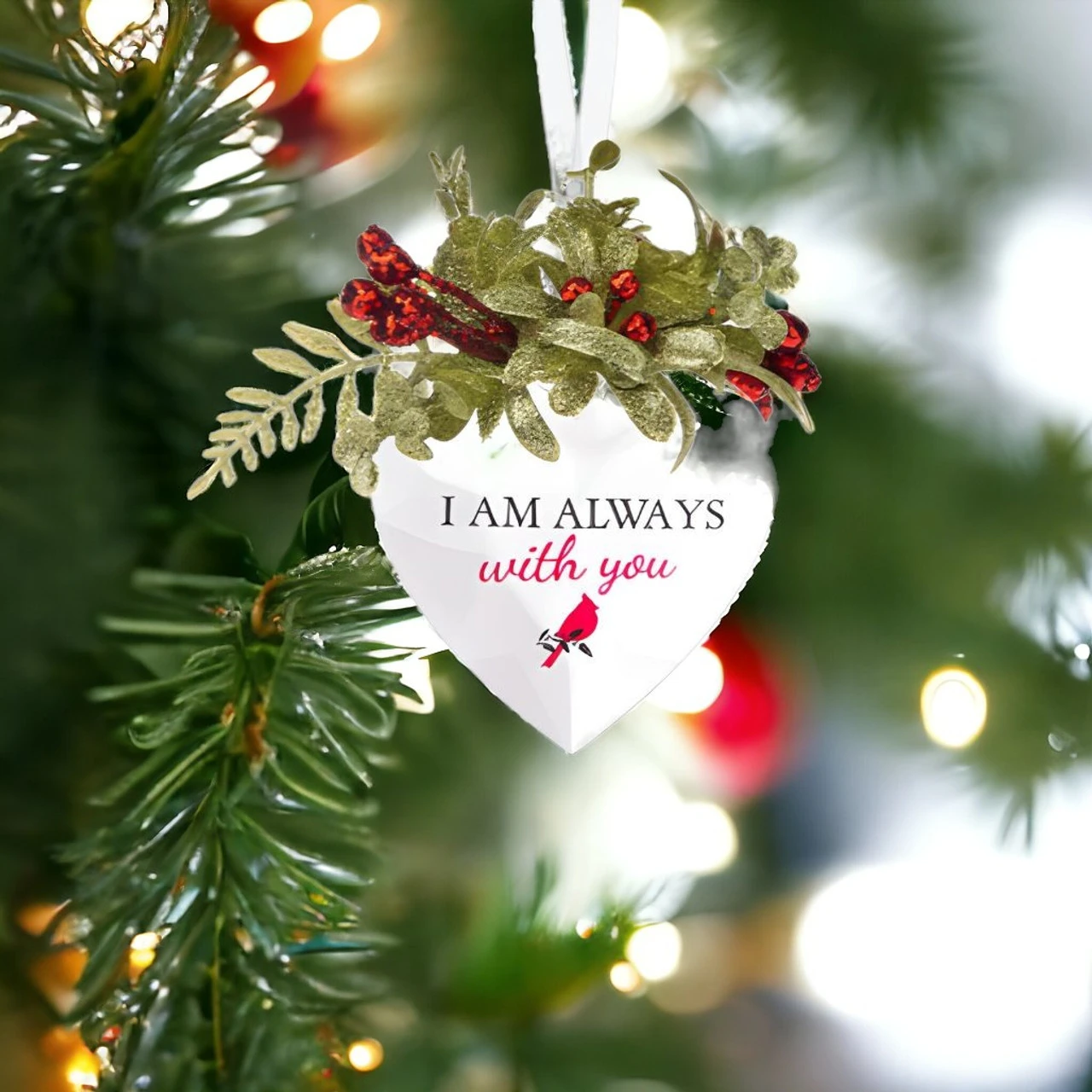 Mistletoe Heart "With You" Ornament 2 Mistletoe Heart "With You" Ornament - Image 2