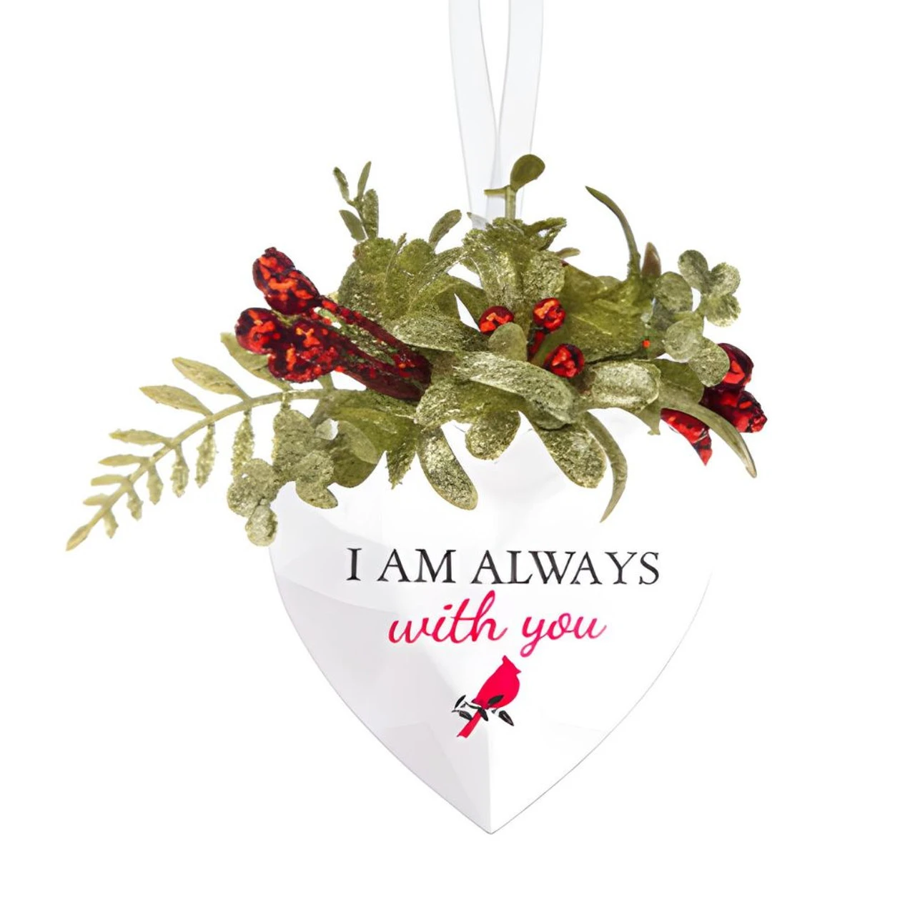 Mistletoe Heart "With You" Ornament 1 Mistletoe Heart "With You" Ornament