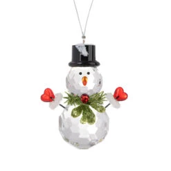 Teeny Holiday Snowman Acrylic Ornament