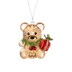 Teeny Holiday Brown Teddy Ornament