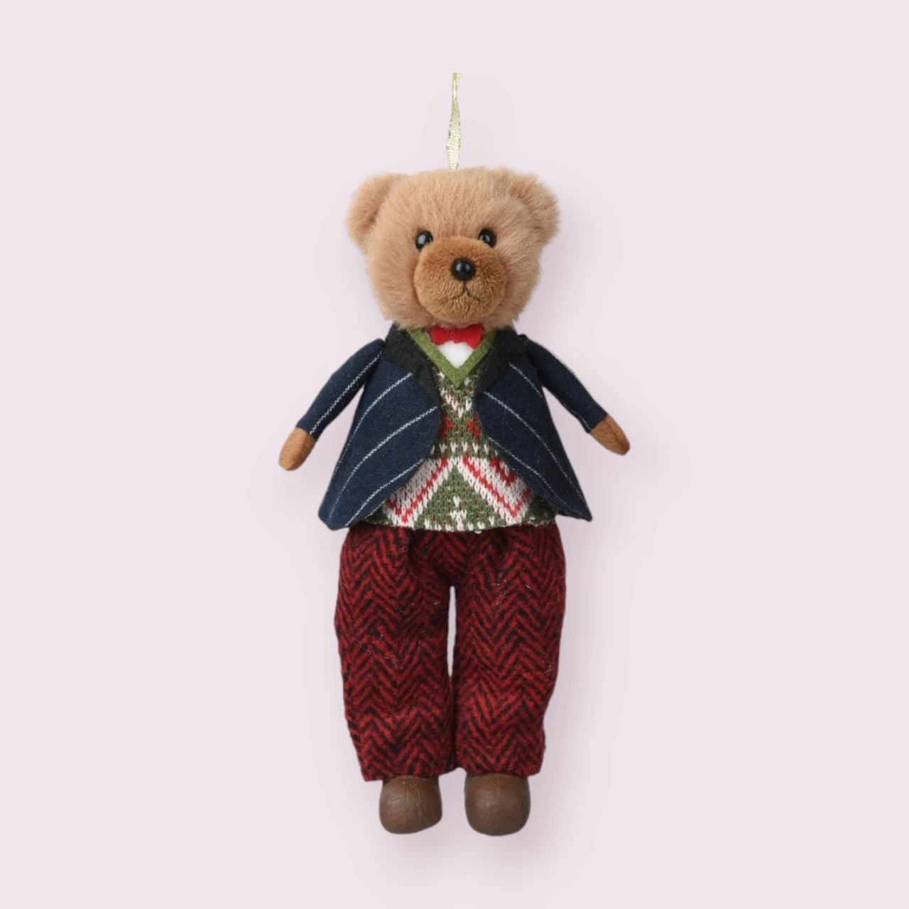 Plush Boy Bear Ornament 2 Plush Boy Bear Ornament - Image 2