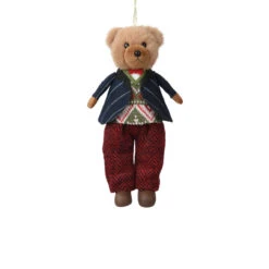 Plush Boy Bear Ornament