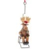 Kurt Adler Moose On Chair Lift Ornament