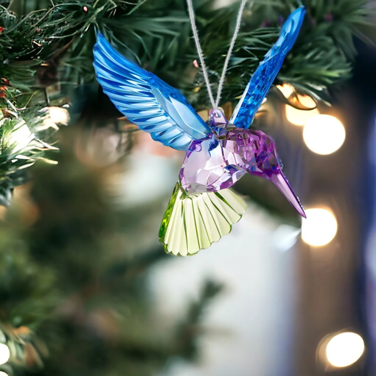 Hummingbird Ornament With Blue Wings 2 Hummingbird Ornament With Blue Wings - Image 2