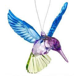 Hummingbird Ornament With Blue Wings