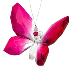 Hanging Pink Butterfly Ornament