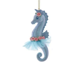 Kurt Adler Blue Ballerina Seahorse Ornament