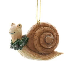 Kurt Adler Nature Snail With Dark Shell Ornament