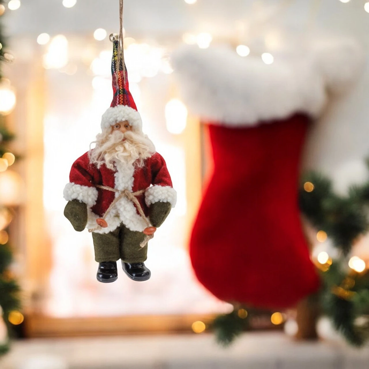 Santa In Green Pants Ornament 2 Santa In Green Pants Ornament - Image 2