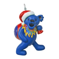 Kurt Adler Blue Grateful Dead Bear With Bag Ornament