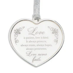 Love Is Patient Heart Ornament - Gift Boxed