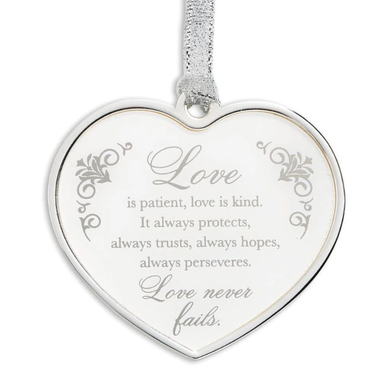 Love Is Patient Heart Ornament - Gift Boxed 1 Love Is Patient Heart Ornament - Gift Boxed