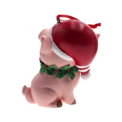 Kurt Adler Sitting Pink Pig Santa Hat Christmas Ornament -Christmas Loft Shop 011990B 1 15494.1750865563