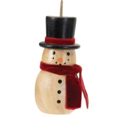 Wood Snowman Ornament