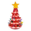 LED Light Up Retro Red Tree Mini Shimmer