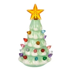 LED Light Up Retro Green Tree Mini Shimmer