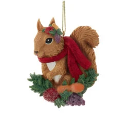 Kurt Adler Squirrel On Fruit Cluster Ornament