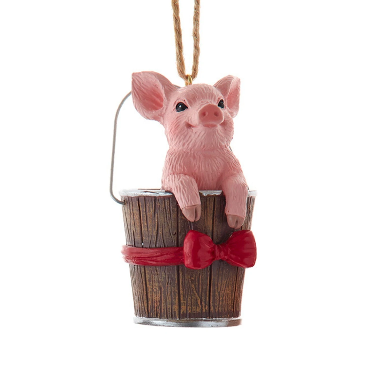 Kurt Adler Pig In Bucket Ornament 1 Kurt Adler Pig In Bucket Ornament