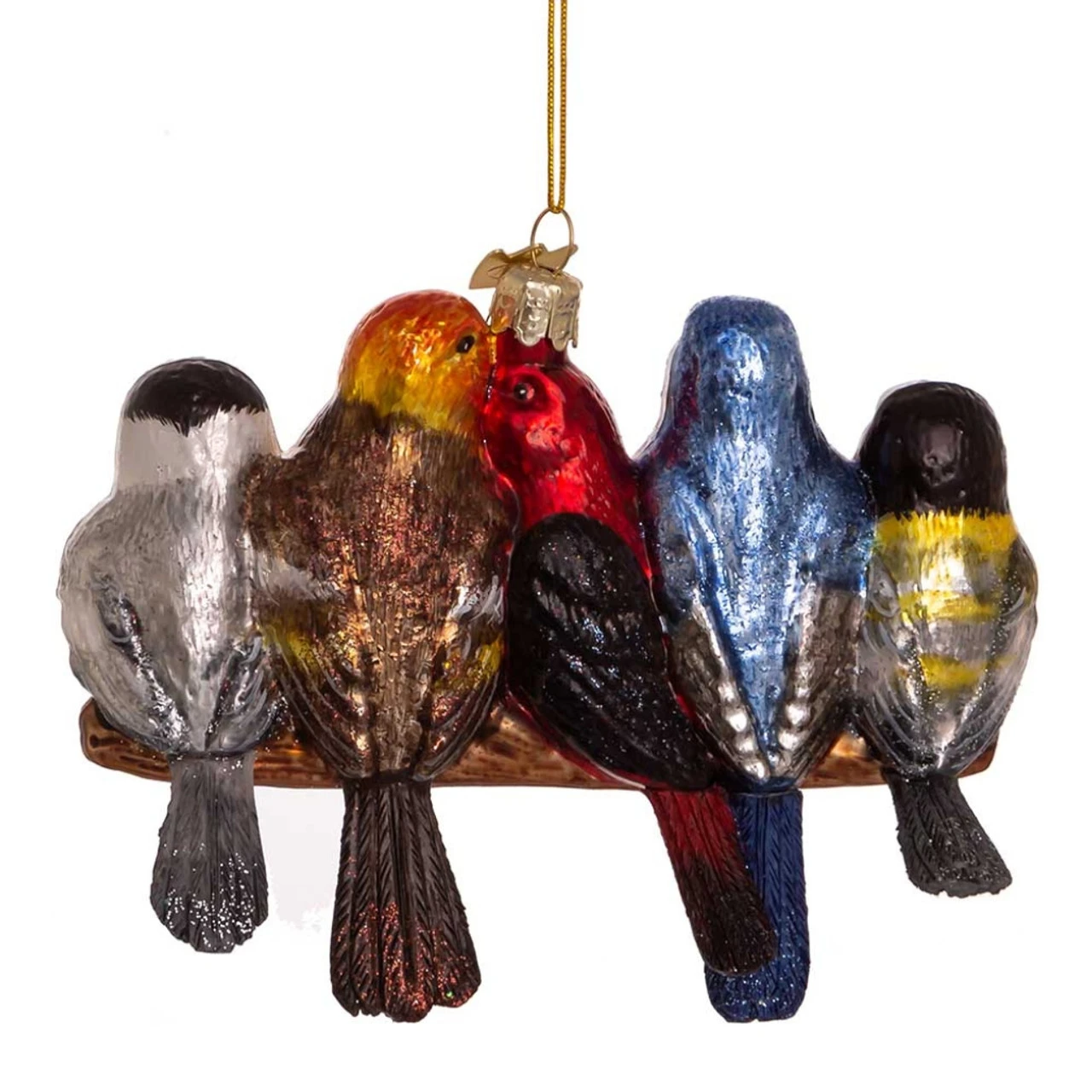 Kurt Adler Noble Gems Glass Songbirds On Branch Ornament 5 Kurt Adler Noble Gems Glass Songbirds On Branch Ornament - Image 5