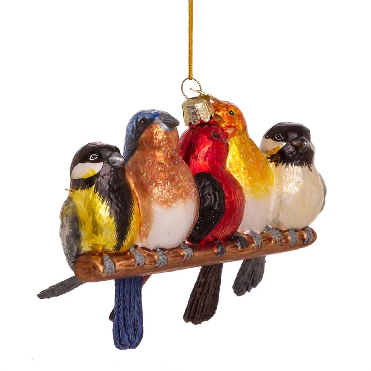 Kurt Adler Noble Gems Glass Songbirds On Branch Ornament 3 Kurt Adler Noble Gems Glass Songbirds On Branch Ornament - Image 3