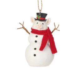 Pig Snowman Ornament