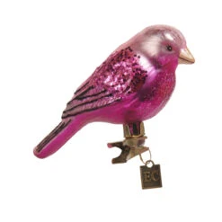 4 Inch Pink Fantasy Bird Clip-On Ornament