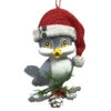 Kurt Adler Gingham Holiday Sparrow Ornament