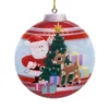 Kurt Adler Rudolph And Santa Double-Sided Ornament