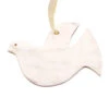 White Dove Cow Horn Ornament