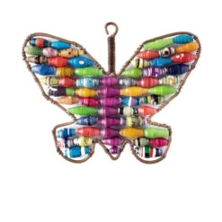 Butterfly Ornament With Colorful Paper Beads
