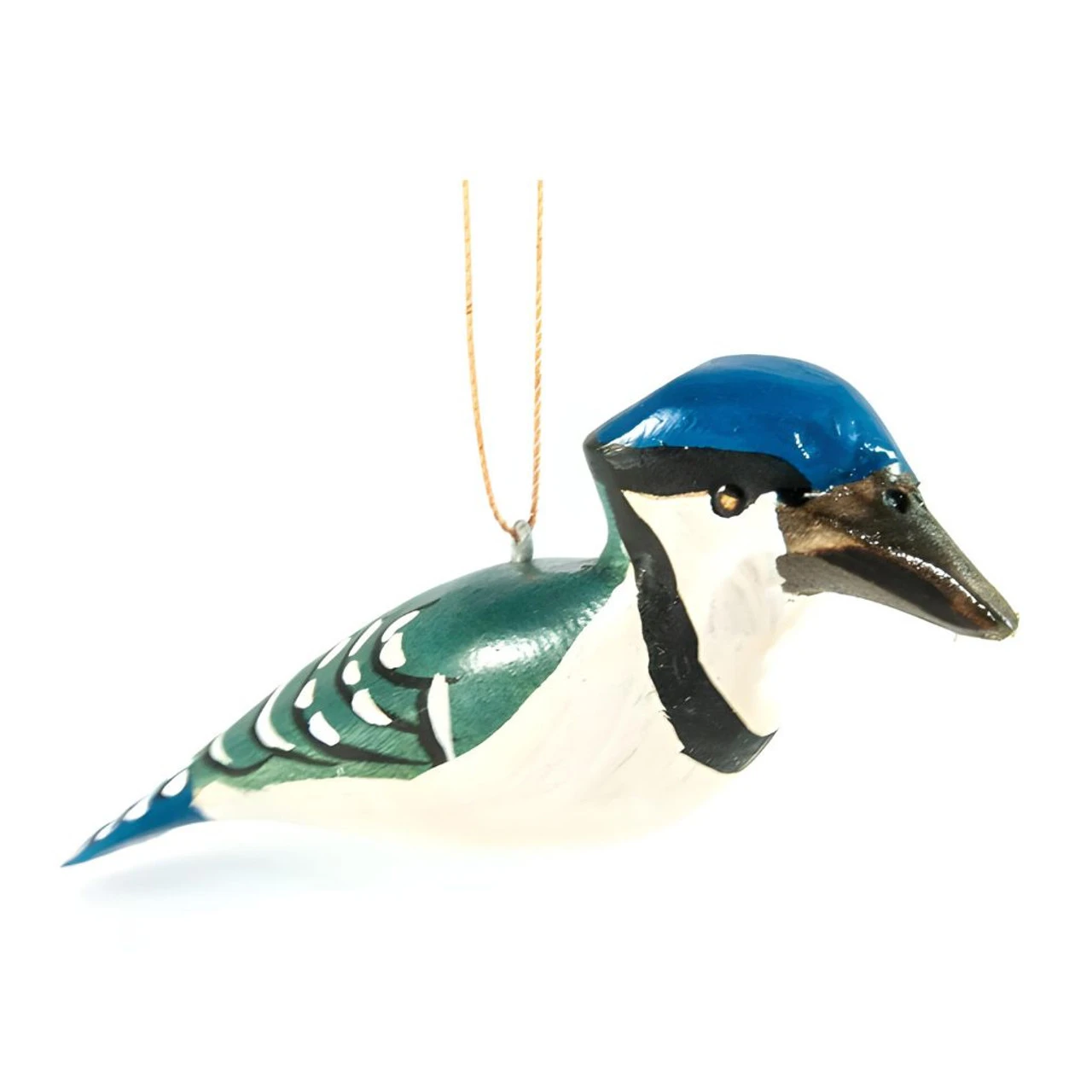 Blue Jay Wood Bird Ornament 1 Blue Jay Wood Bird Ornament