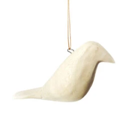 Wood Bird Ornament - Natural