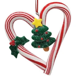 Kurt Adler Candy Cane Heart Tree Ornament