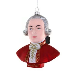 Mozart Composer Glass Ornament