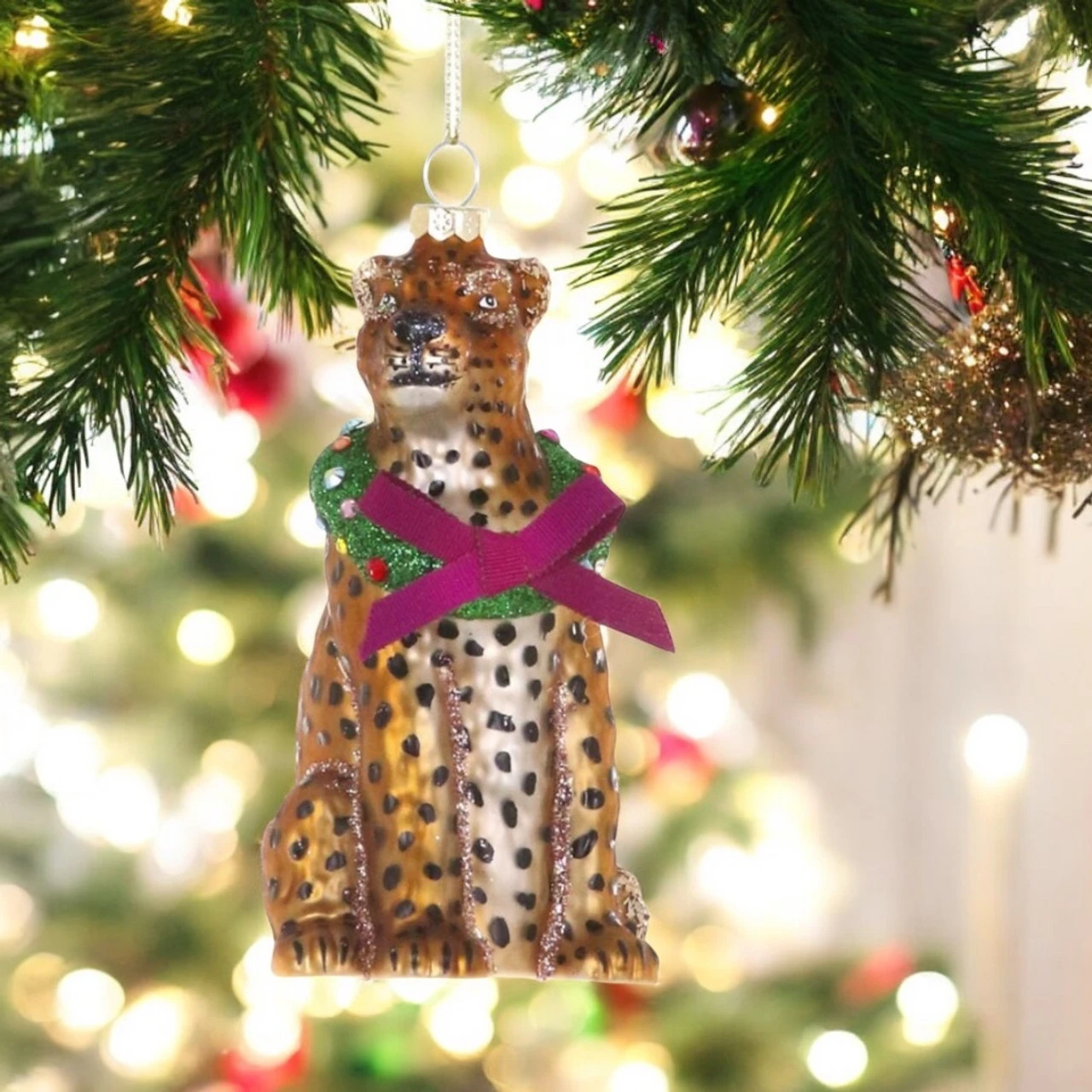 Cody Foster Merry Making Leopard Ornament 2 Cody Foster Merry Making Leopard Ornament - Image 2