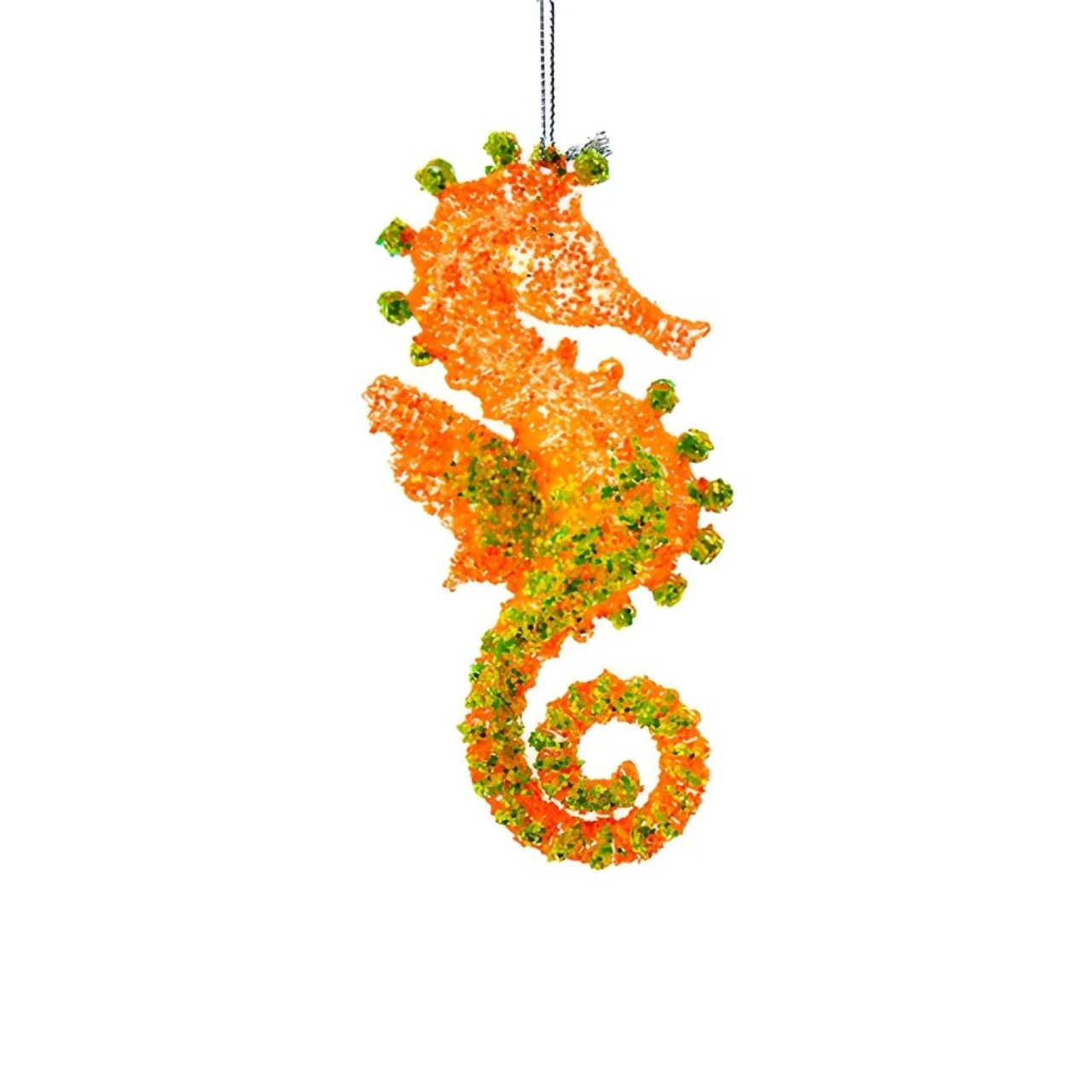 Kurt Adler Glow In The Dark Orange Seahorse Ornament 1 Kurt Adler Glow In The Dark Orange Seahorse Ornament