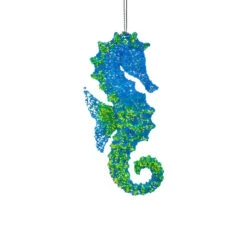 Kurt Adler Glow In The Dark Blue Seahorse Ornament