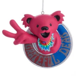 Kurt Adler Grateful Dead Purple Peace Pink Ornament