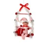 Pink Pixie Elf On Candy Swing Ornament
