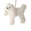 White Faux Fur Dog Ornament