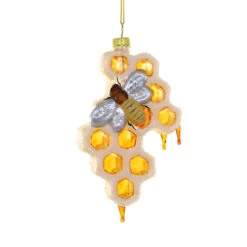 Honeycomb & Bee Christmas Ornament