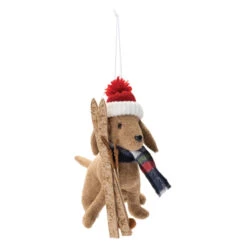 Winter Sport Dog With Skis Ornament 5 Winter Sport Dog With Skis Ornament -Christmas Loft Shop 014376A 18484.1726063823
