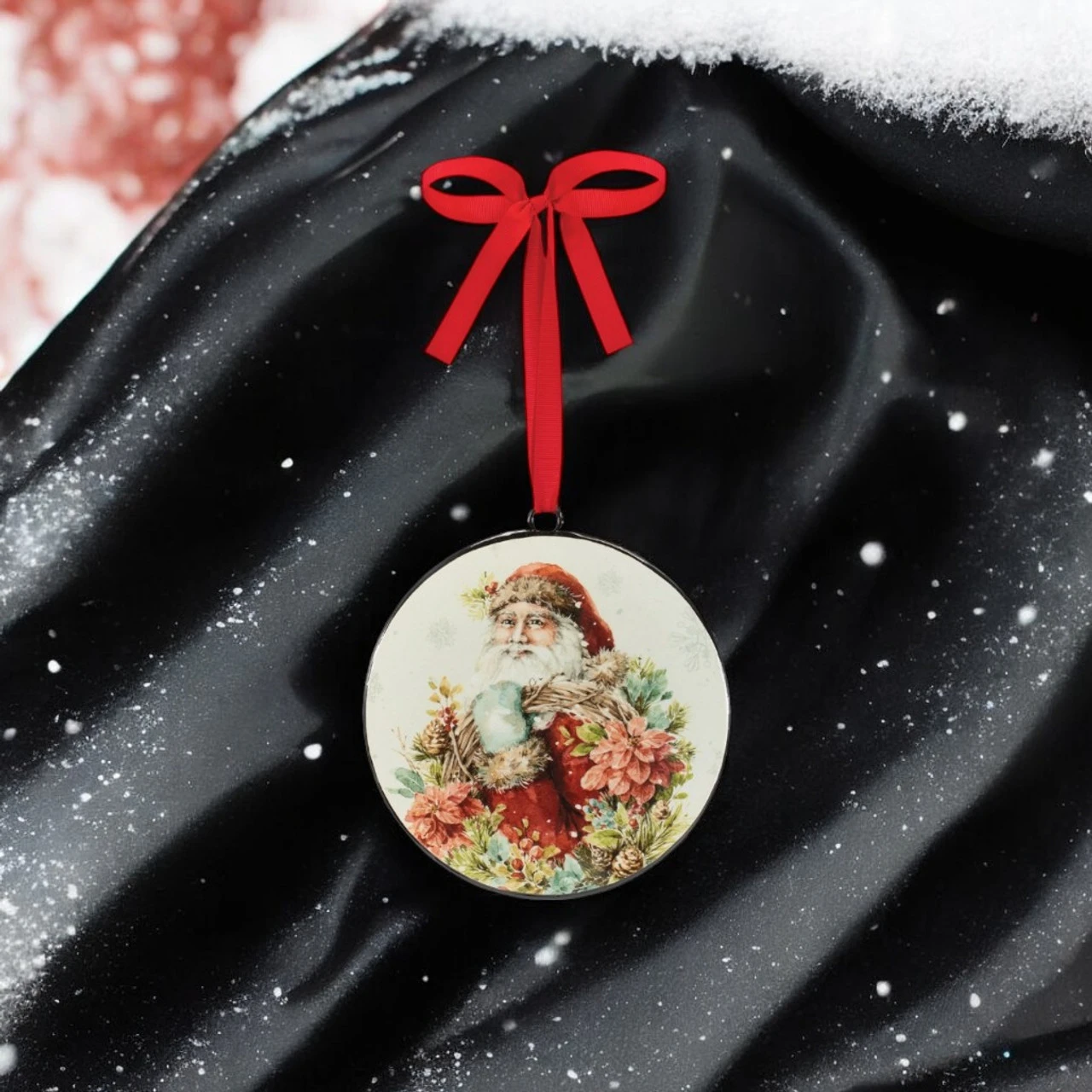 Santa Disc Ornament 2 Santa Disc Ornament - Image 2