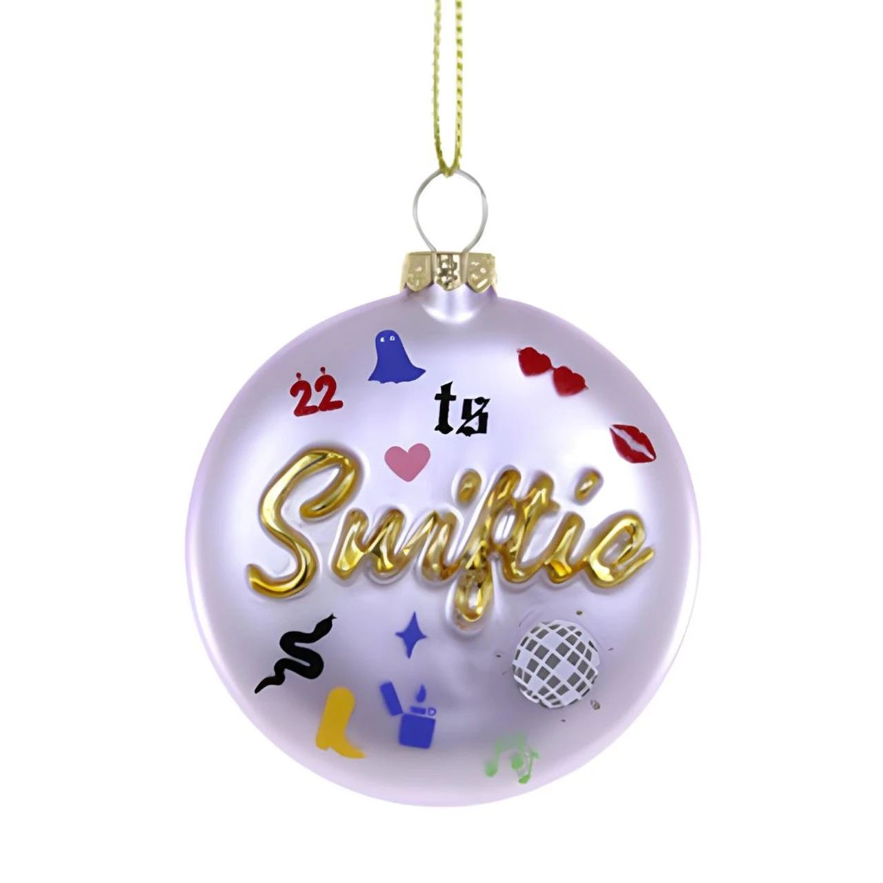 Swiftie Fan Glass Bauble 1 Swiftie Fan Glass Bauble
