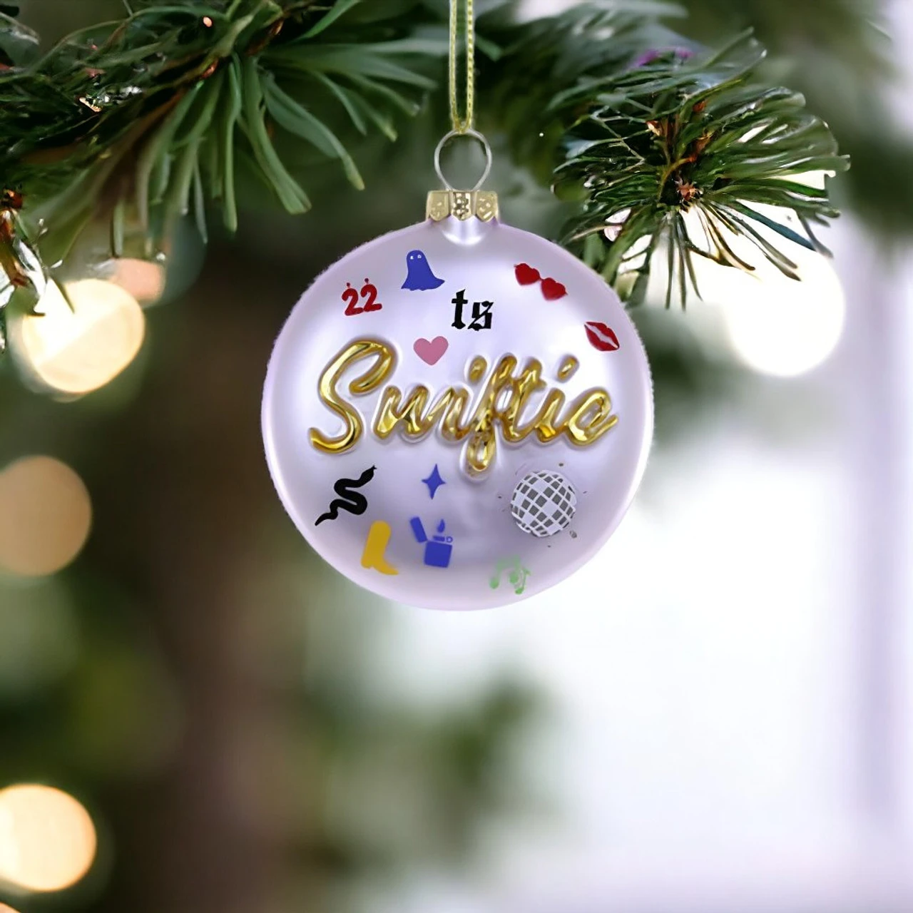 Swiftie Fan Glass Bauble 2 Swiftie Fan Glass Bauble - Image 2